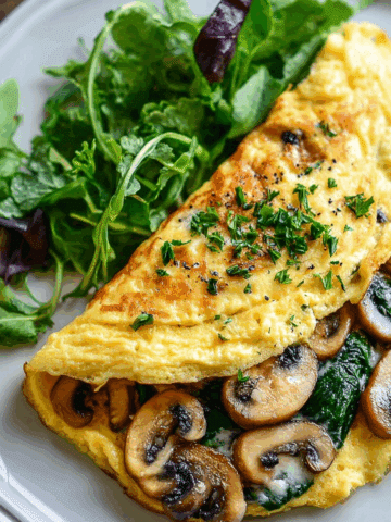 Spinach and Mushroom Omelette
