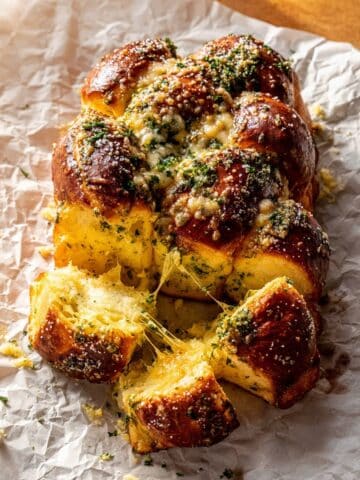 Easy Pull Apart Garlic Butter Challah Bread Recipe