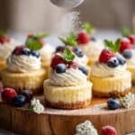 Mini Cheesecake Bites with Fresh Berries and Chantilly Cream Recipe
