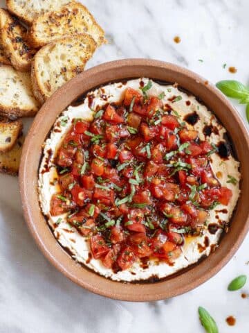 Bruschetta Dip with Tomato, Basil & Parmesan Recipe