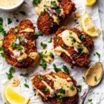 Pretzel Crusted Chicken with Cheddar Mustard Sauce Recipe