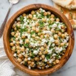 Chickpea Salad with Lemon Vinaigrette and Feta Recipe