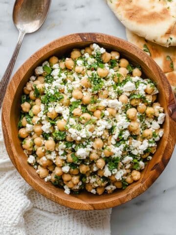 Chickpea Salad with Lemon Vinaigrette and Feta Recipe