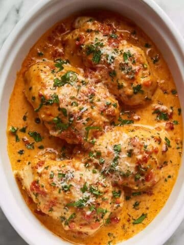 Slow Cooker Creamy Tomato Basil Chicken Recipe