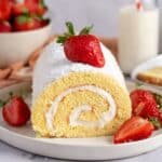 Strawberries and Cream Swiss Roll Recipe