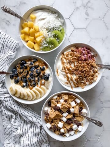 Greek Yogurt Bowls - 4 Ways Recipe
