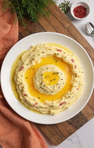 Garlic Red Skin Mashed Potatoes with Cajun Seasoning Recipe
