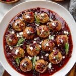 Cranberry Feta Chicken Meatballs Recipe