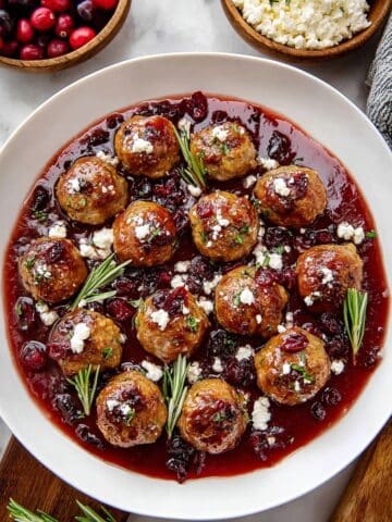 Cranberry Feta Chicken Meatballs Recipe