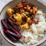Roasted Chicken and Cauliflower with Spiced Date Glaze Recipe