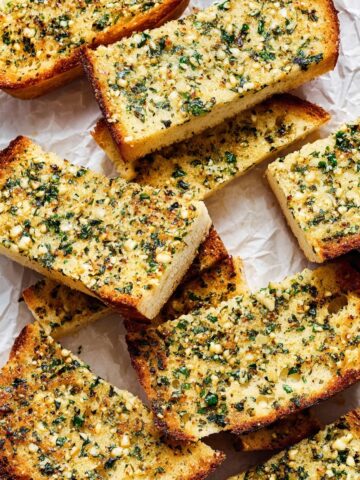 Garlic Lover's Garlic Bread with Parmesan Cheese & Fresh Herbs Recipe