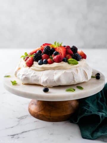 Classic Pavlova with Fresh Fruit and Whipped Cream Recipe
