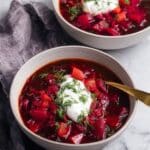Classic Russian Borscht Soup Recipe