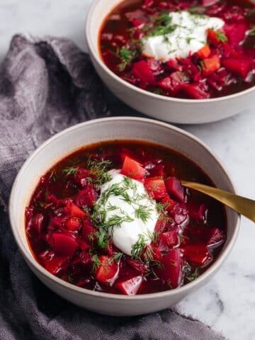 Classic Russian Borscht Soup Recipe