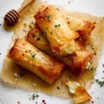 Crispy Feta Rolls with Spicy Honey Recipe