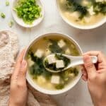 Miso Soup with Tofu, Wakame, and Green Onion Recipe