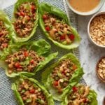Chicken Lettuce Wraps with Peanut Lime Sauce Recipe