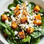 Roast Pumpkin, Spinach, and Feta Salad with Balsamic Honey Dressing Recipe