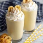 Creamy Banana Milkshake with Vanilla and Cinnamon Recipe