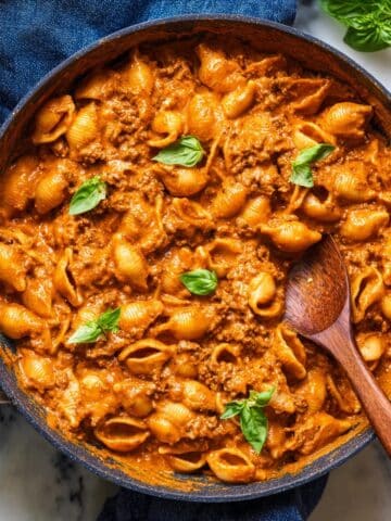 One-Pot Creamy Beef and Shells Recipe