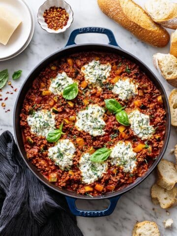 Zucchini & Ground Turkey Skillet with Ricotta Recipe