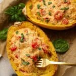 Boursin Spaghetti Squash with Cherry Tomatoes and Basil Recipe