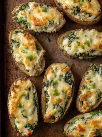 Kale and Smoked Cheddar Twice Baked Potatoes Recipe