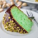 Pistachio Bundt Cake with Chocolate Ganache Recipe