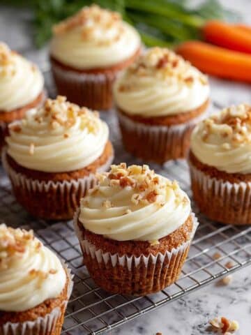 Carrot Cake Cupcakes with Cream Cheese Frosting Recipe