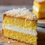 Sticky Coconut Cake with Shredded Coconut Recipe