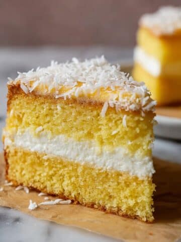 Sticky Coconut Cake with Shredded Coconut Recipe