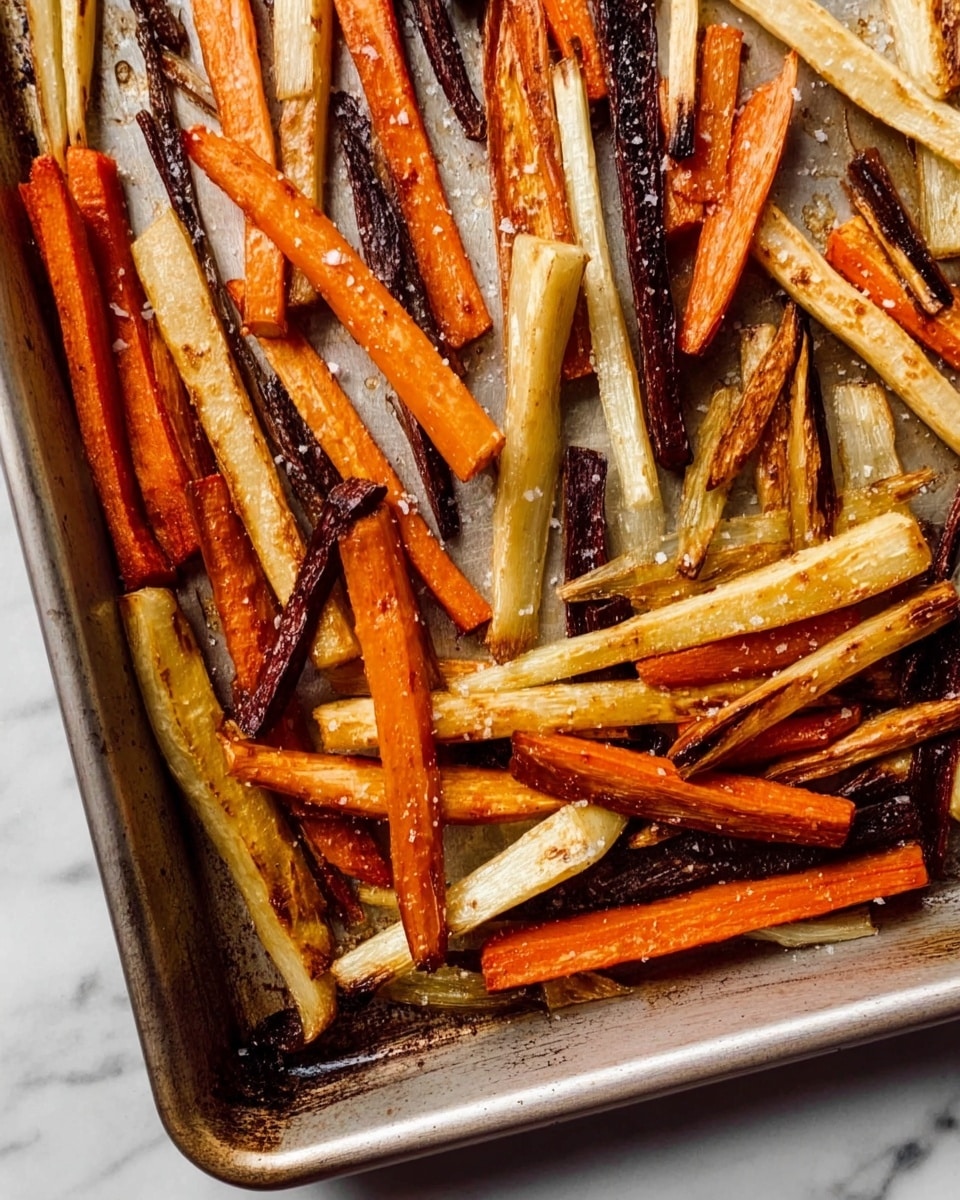 Garlic Roasted Root Vegetable Fries - Crispy & Flavorful Snack