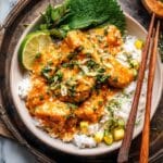 Baked Coconut Curry Salmon with Mango Salsa Recipe