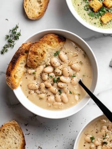 Easy Rosemary Garlic White Bean Soup Recipe