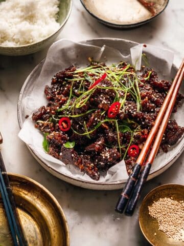 20-Minute Takeout-Style Sticky Sesame Beef Recipe