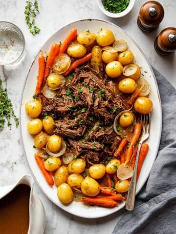 Slow Cooker Pot Roast with Carrots and Potatoes Recipe