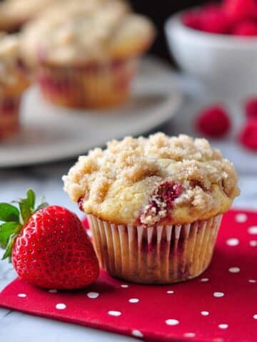 Bakery Style Strawberry Muffins Recipe