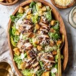 Grilled Chicken Caesar Salad with Focaccia Croutons Recipe