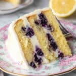 Lemon Blueberry Cake with Cream Cheese Frosting Recipe