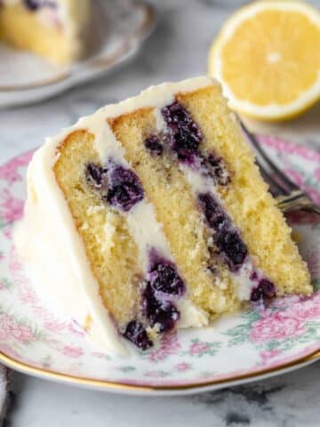 Lemon Blueberry Cake with Cream Cheese Frosting Recipe