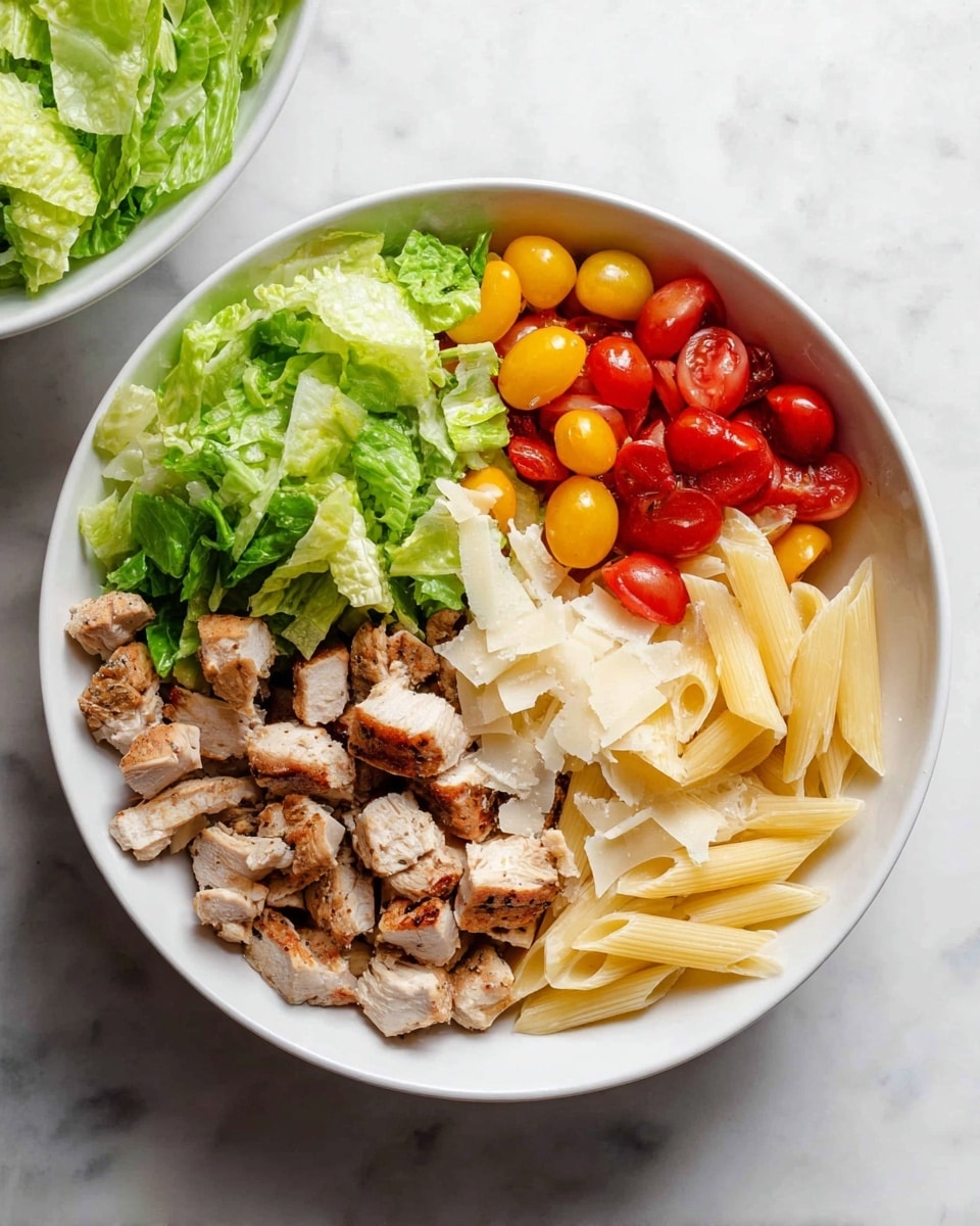 High-Protein Chicken Caesar Pasta Salad Recipe