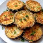 Garlic Parmesan Baked Eggplant Recipe
