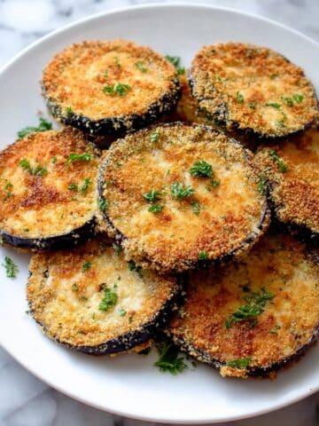 Garlic Parmesan Baked Eggplant Recipe