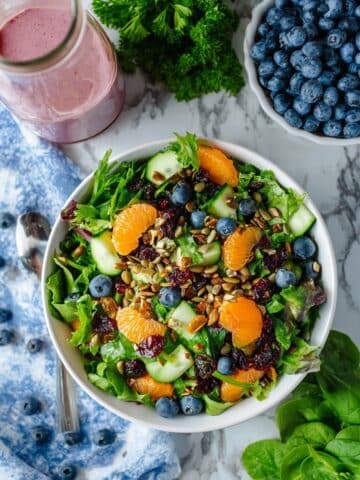 Cranberry Blueberry Salad with Blueberry Balsamic Dressing Recipe
