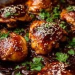 Sticky Honey Soy Baked Chicken Thighs Recipe