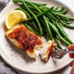 Air Fryer Halibut with Garlic and Paprika Recipe