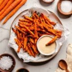 Crispy Oven and Air Fryer Carrot Fries with Sriracha Mayo Recipe