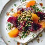 Blood Orange and Roasted Beet Salad with Labneh and Pistachios Recipe