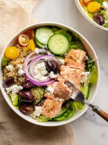 Greek Salmon Quinoa Salad Recipe