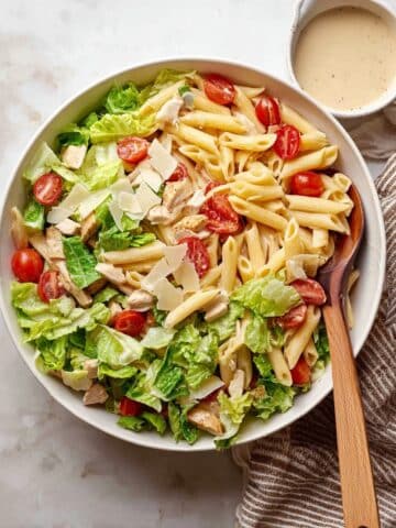 High-Protein Chicken Caesar Pasta Salad Recipe